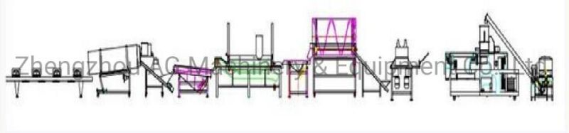 Double Screw Chips Pellet Equipment Doritos Snacks Food Production Line