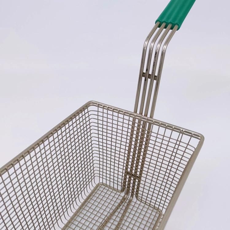 Fry Basket Kitchen Accessories Rectangle Wire Mesh Deep Fat Kitchen Stainless Steel Round Fryer Basket