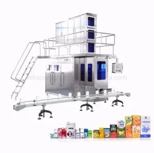 Uht Aseptic Brick Carton Paper Box Flavoured Juice Milk Water Liquid Filling Machine