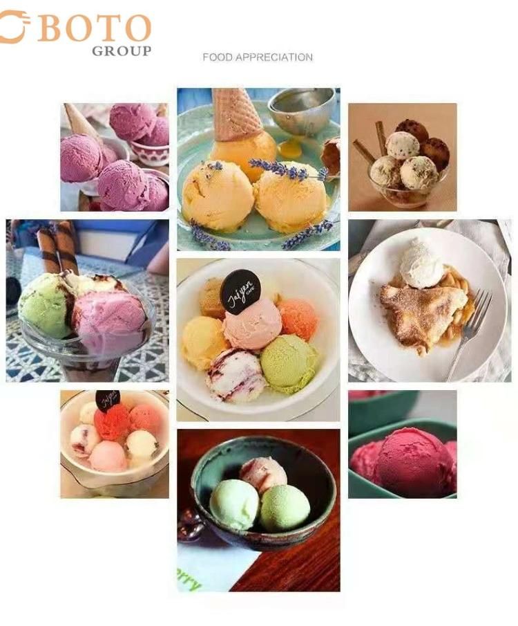 Industrial Grade Compress Silent Sound Design Stainless Steel Ice Cream Machine