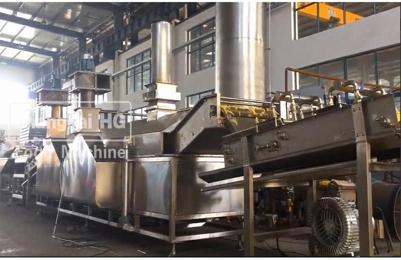 Snack Frozen French Fries Production Line Fresh Potato Chips Fryer Making Frying Food Processing Machine