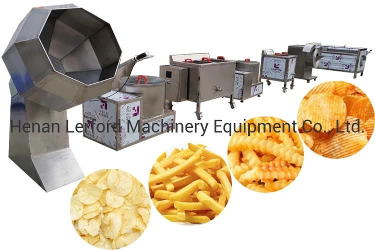 Semi-Auto Potato Chips French Fries Potato Chips Snack Making Machine