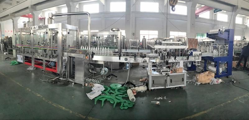 Automatic Liquid Carbonated Drink Water Glass Bottle Beer Washer Capping Filling Machinery Production Line