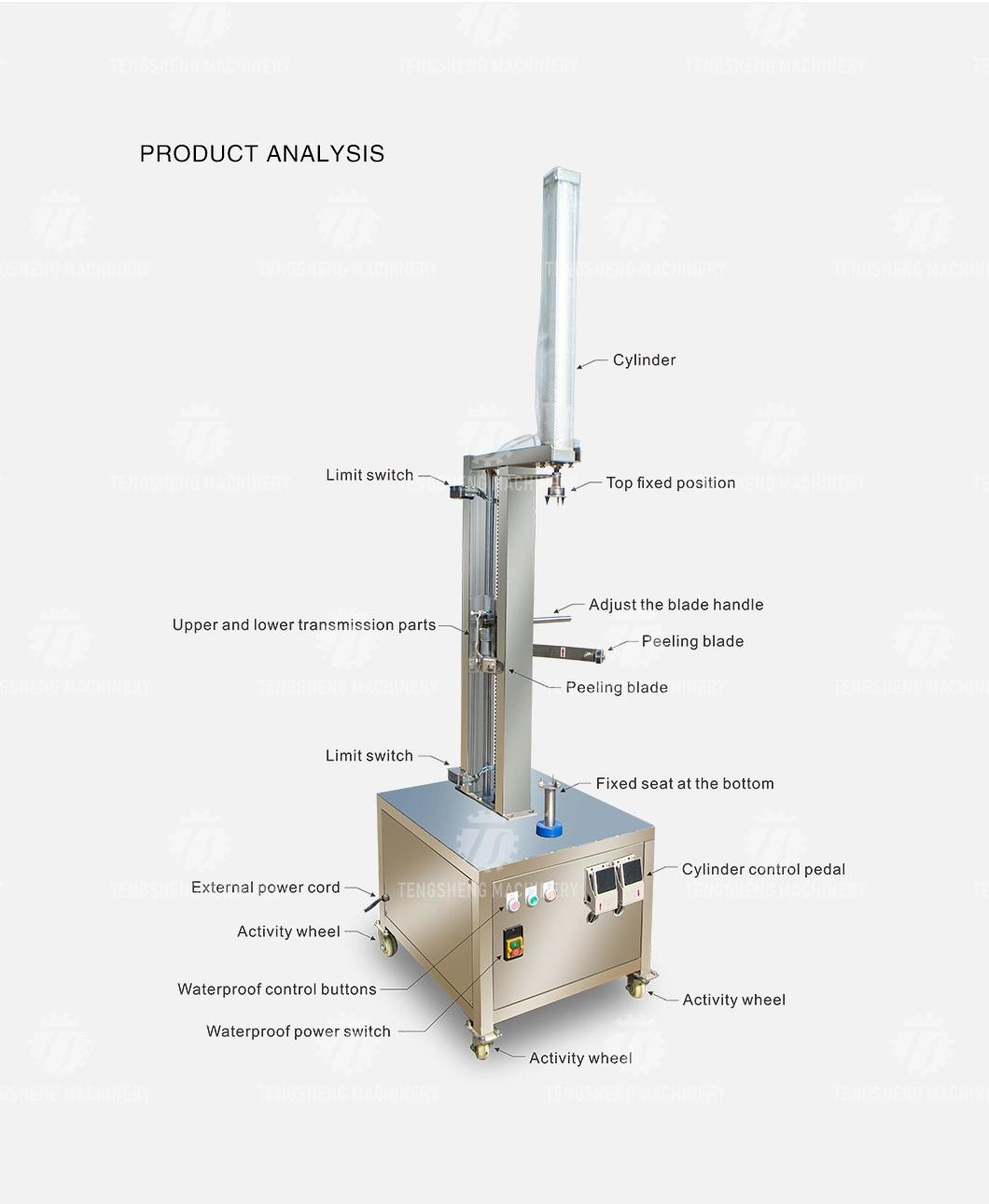 Cantaloupe Food Processor Automatic Papaya Grapefruit Pomelo Watermelon Coconut Melon Peeler Price Peeling Machine (TS-P80)