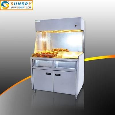 Vertial Electric Chips Warmer with Cabinet Potato Chips Counter