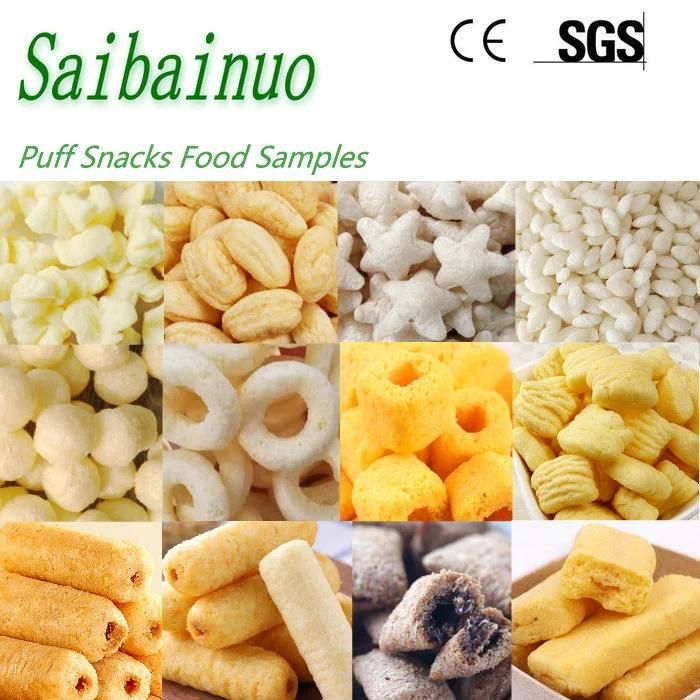 Corn Chips Twin Scew Extruder Puffed Food Production Plant Pillow Core Filling Snacks Food Processing Line Manufacturing Equipment Puff Snack Making Machine