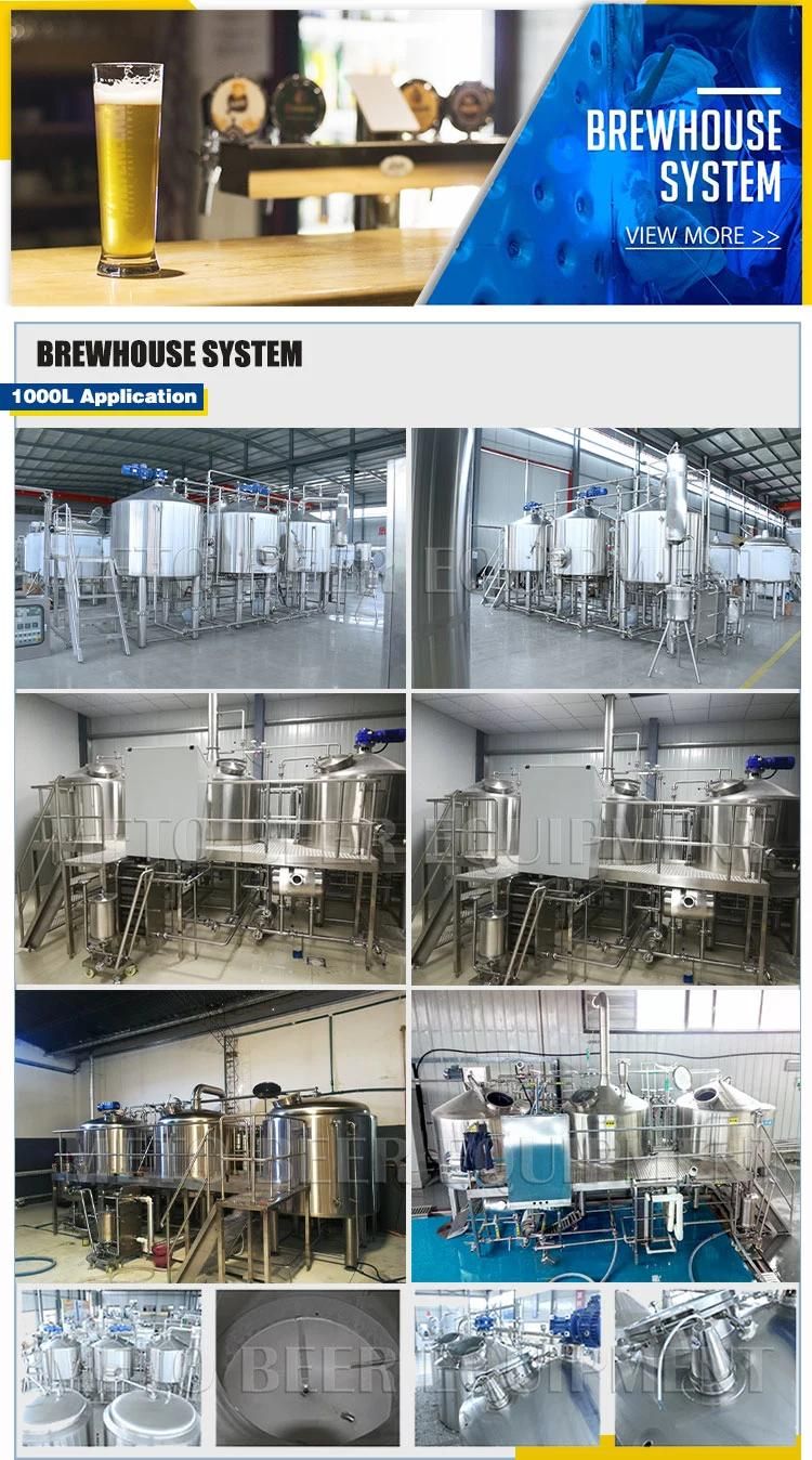 1000L 3 Vessel Beer Brewing Equipment