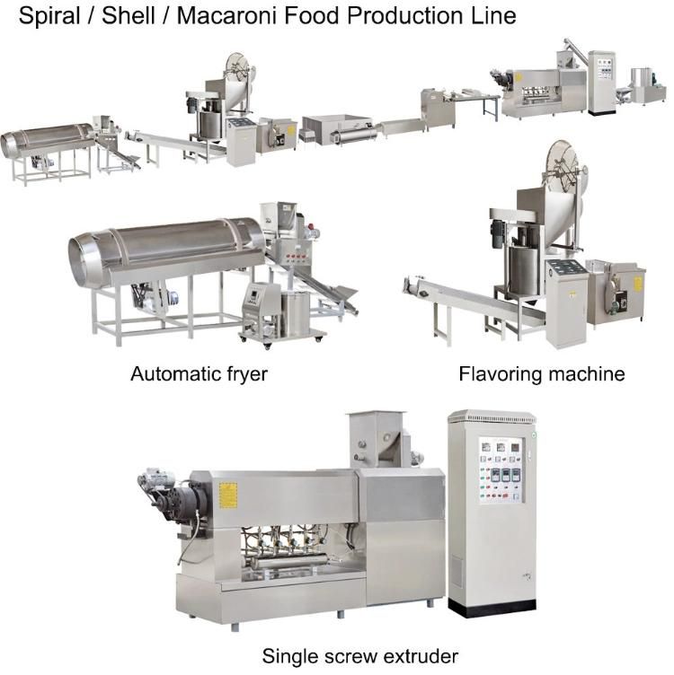 Commercial Extrusion Food Extrusion Fried Pellet Snacks Processing Line