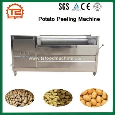 Fully SUS304 Brush Roller Ginger Taro Potato Peeling Machine