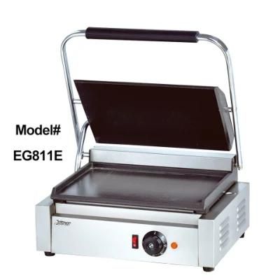 Eg811e Commercial Electric Single Plate Table Top Panini Grill Griddle Machine for Kitchen ...