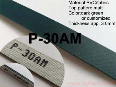 Dark Green Matt Surface PVC Belt for Textile and Drying Industry