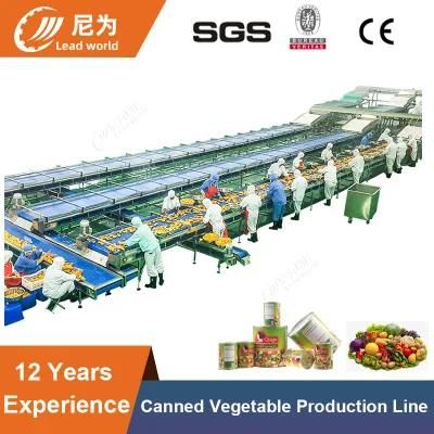 Canned Vegetable Production Line Vegetable Processing Machinery Turnkey Project