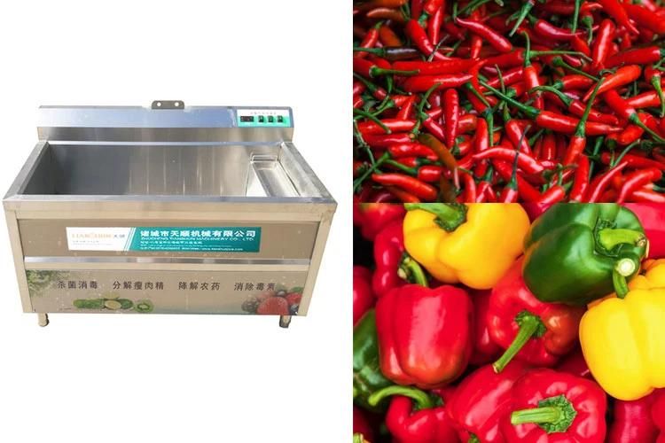 Commercial Bell Pepper Chilli Bubble Washer and Cleaner Washing Machine