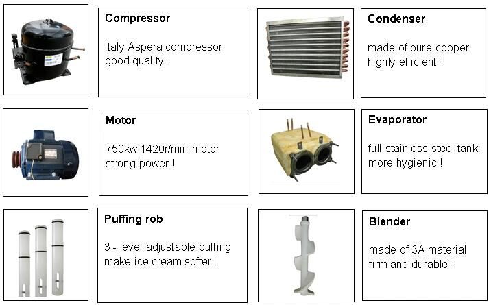 18-22L/H Floor Stand Ss Soft Ice Cream Making Machine Best Price