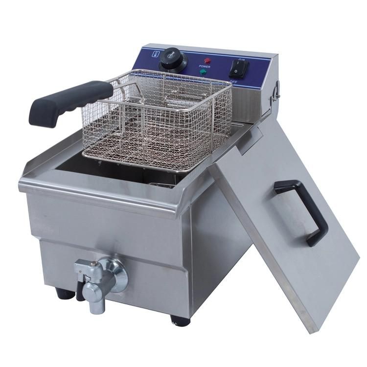 Single Tank Stainless Steel Electric Potato Chips Deep Fat Fryer