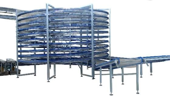 Bakery Pizza Spiral Cooling Food Bread Tower Conveyor Belt Machine