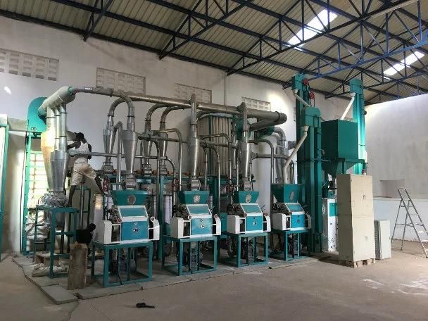 Maize Flour Mill Making Machine with Packing