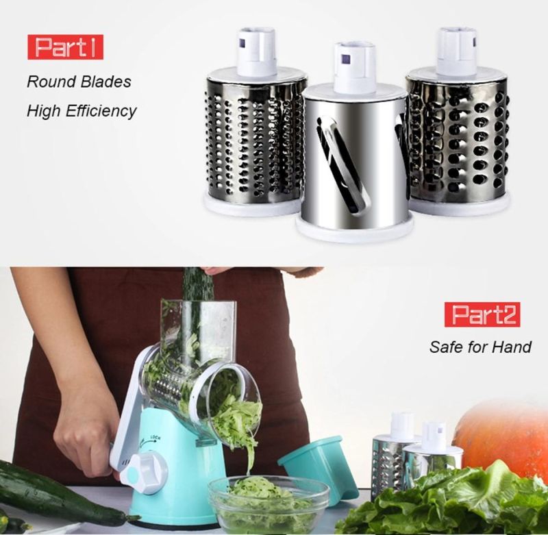 Manual Vegetable Cutter Slicer Kitchen Accessories Multifunctional Round Mandoline Slicer