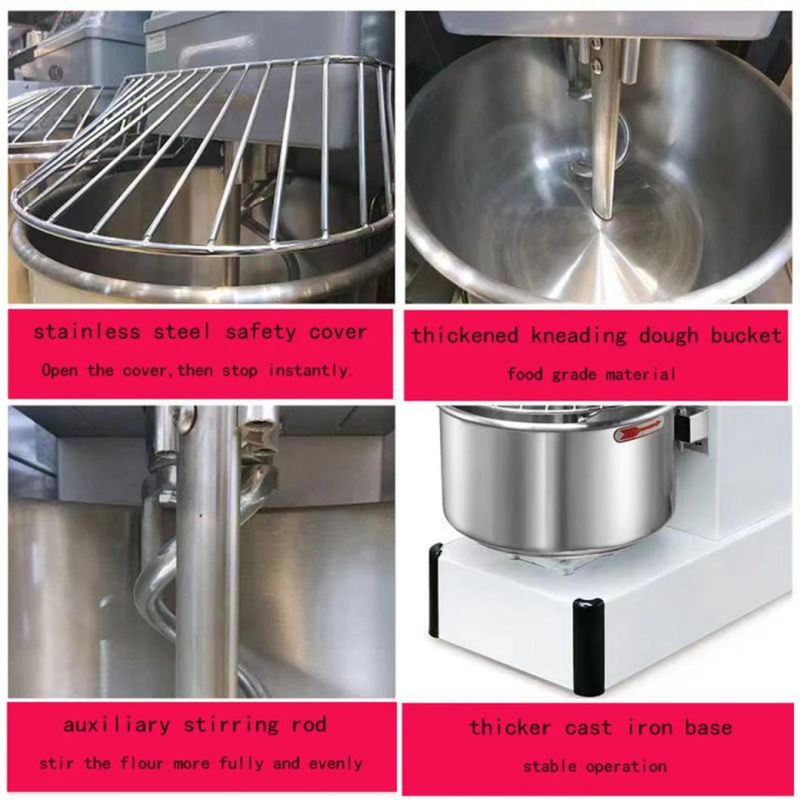 OEM/ODM Food Mixer Bakery Equipment Multifunctional Spiral Dough Mixer for Bakery with 2 Speed Flour Mixer