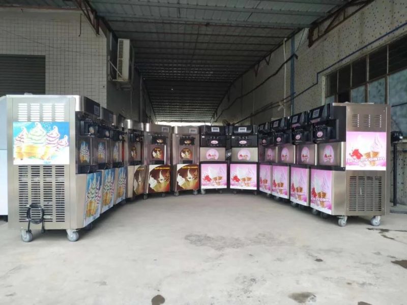 Stainless Steel Three Flavor Soft Ice Cream Machine (BQL-308A)