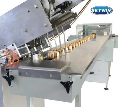 Skywin Manufacturer Automatic Sandwich Biscuit Making Machine Snack with Flow Packing