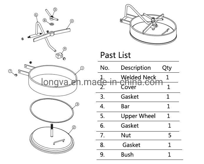 430X330 Stainless Steel Oval Manway Sanitary Elliptic Type Tank Manhole Cover