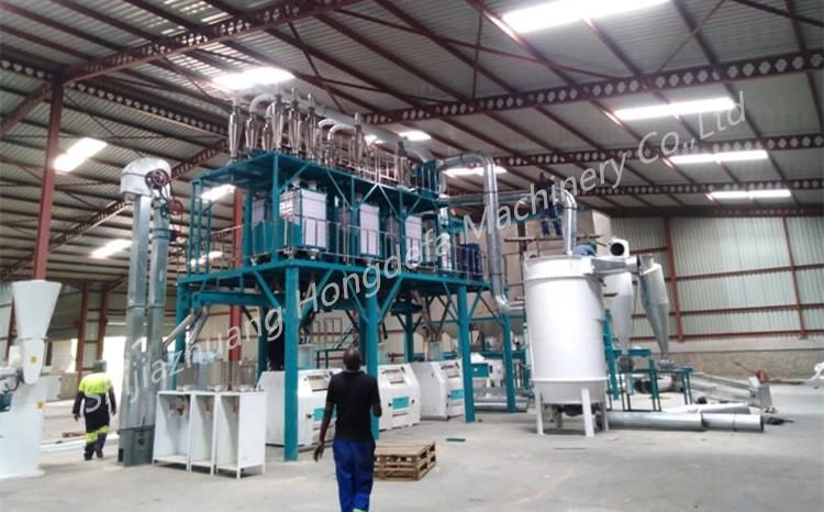 European Standard 50t/24h Maize Flour Mill Machine for Zambia Market