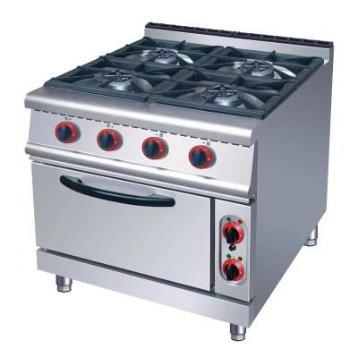 4 Gas Burner with Electric Oven (American style burner)