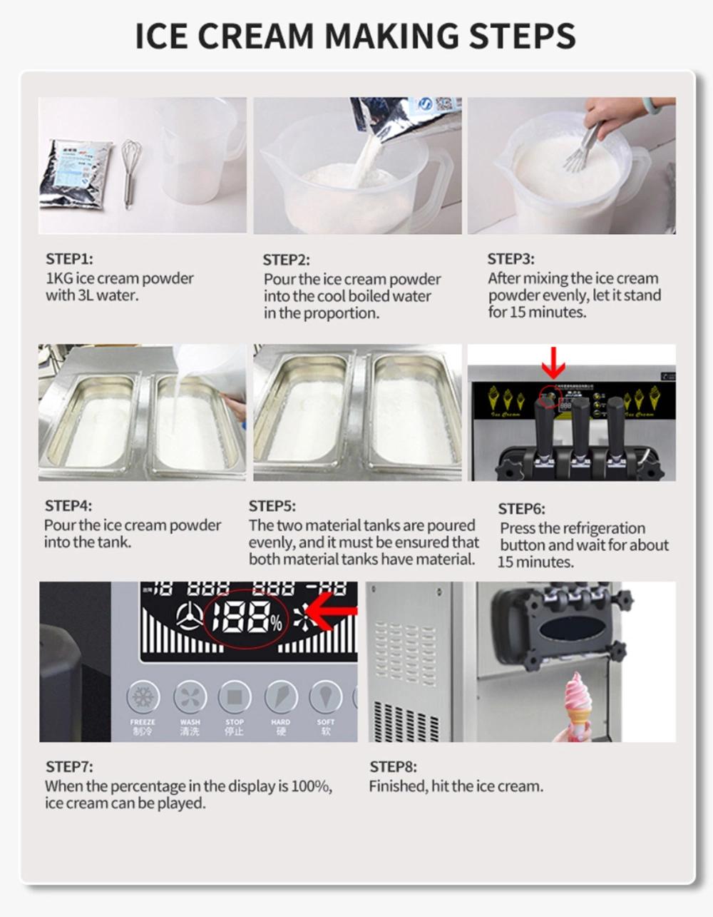 Boto Stainless Steel Soft Ice Cream Making Machine for Commercial