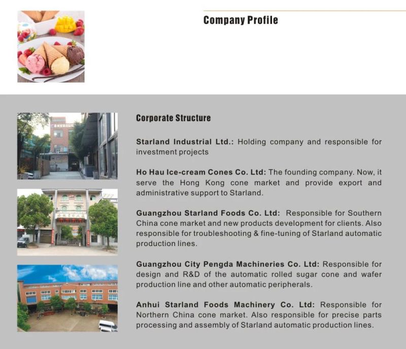 Customized Ice Cream Crisp Cone Machine Guangzhou Manufacturer Automatic Production Line