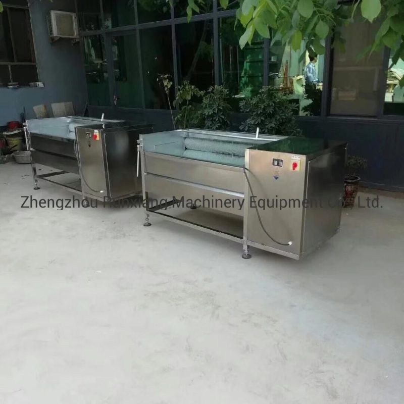 Industrial Stainless Steel Brush Vegetable Washing Peeling Processing Machine