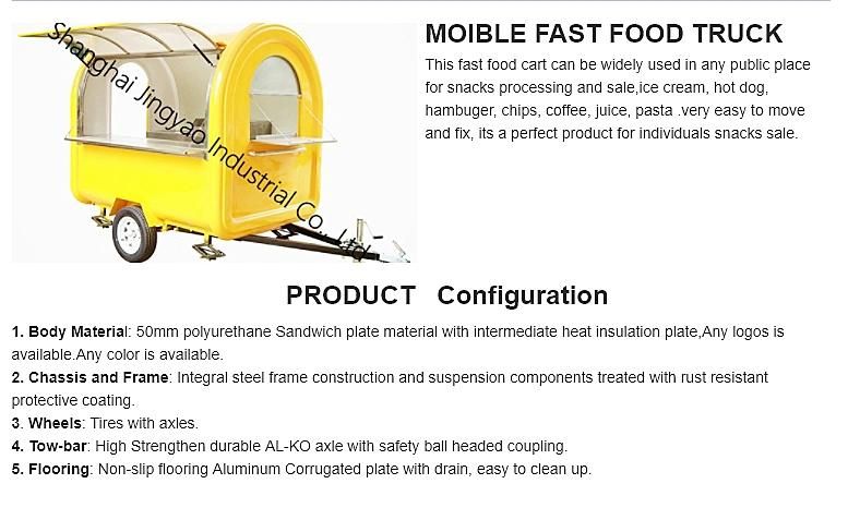 Mini Fast Food Caravan/Small Ice Cream Trucks/Small Camper Trailer Caravan for Sale