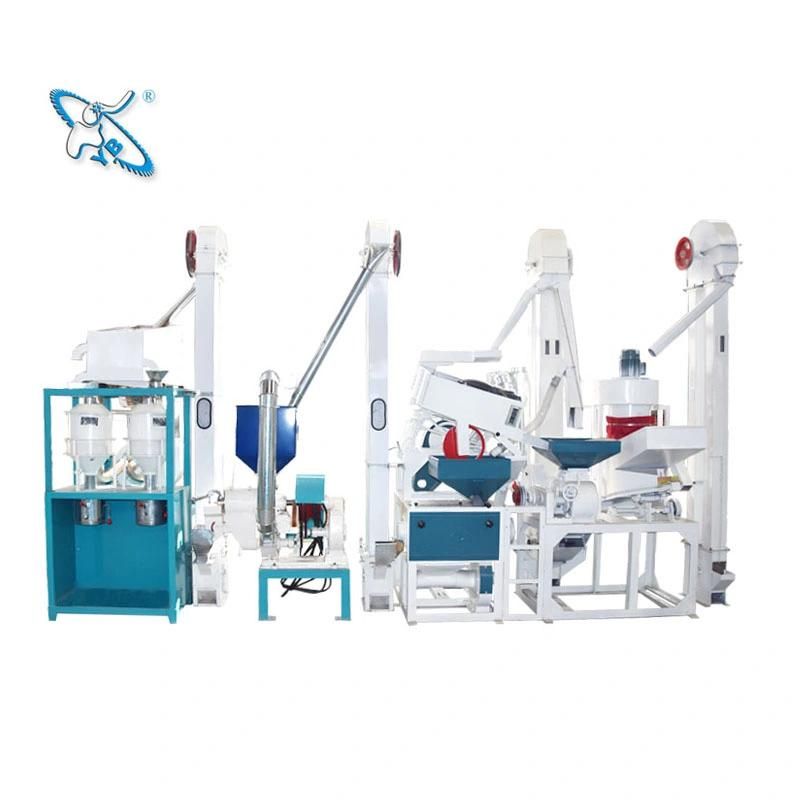 Rice Mill Automatic Machine Complete 10-100 Rice Hulling Integrated Rice Milling Machine