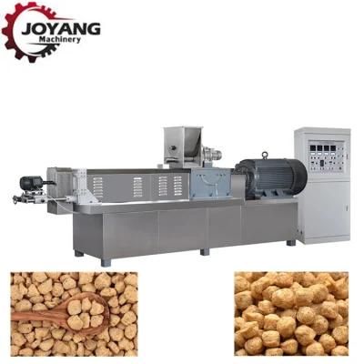 Twin Screw Extruder Textured Soyabean Protein Chunks Nugget Produstion Line