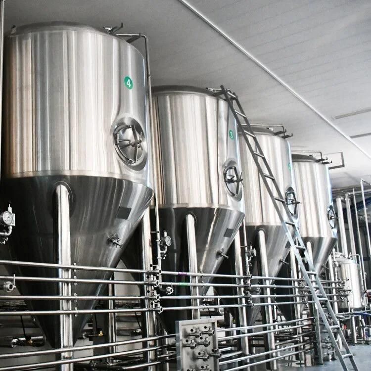 2000L Conical Beer Fermenter Cooling Fermentation Tank Jacketed Fermenter