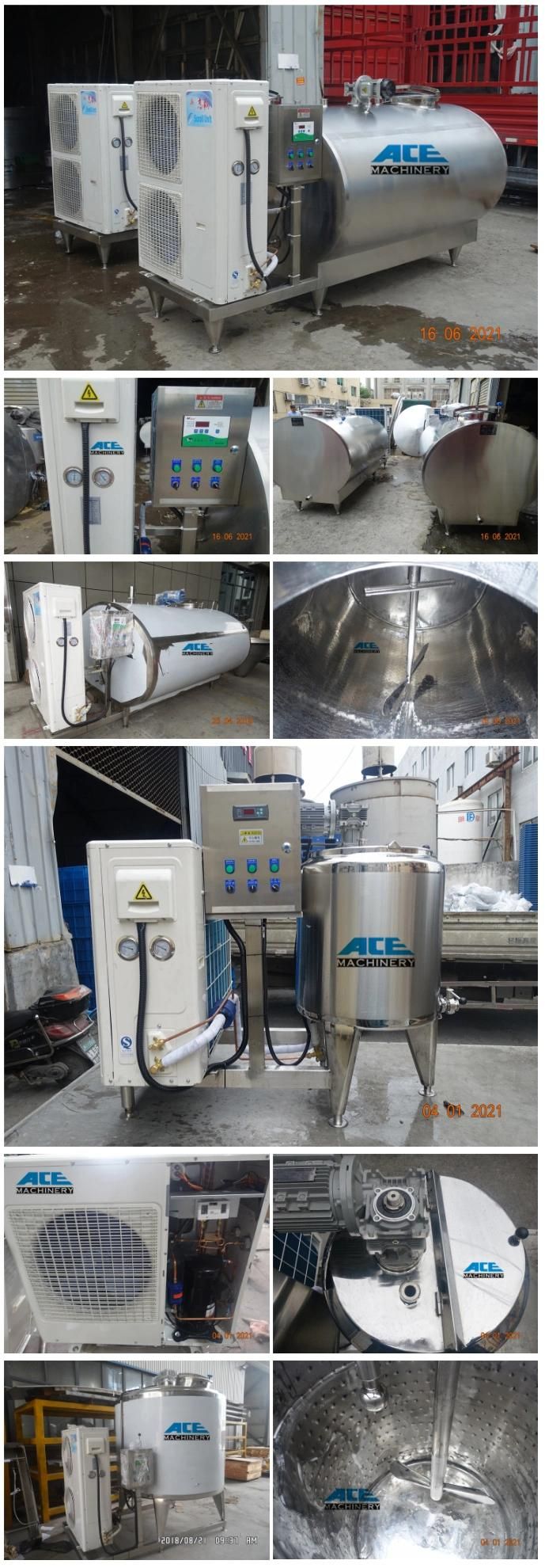 Factory Price SUS304 Food Grade Stainless Steel Horizontal Milk Cooling Tank