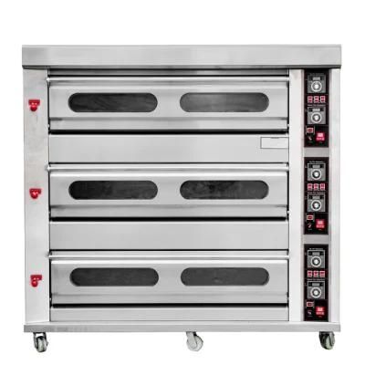 Commercial Equipment of Baking Equipment 3 Deck 9 Trays Gas Oven