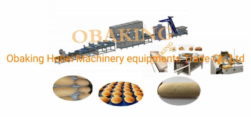 Whole Sets Automatic Burger Buns Production Line with Hotdog Buns Breads Making Machine