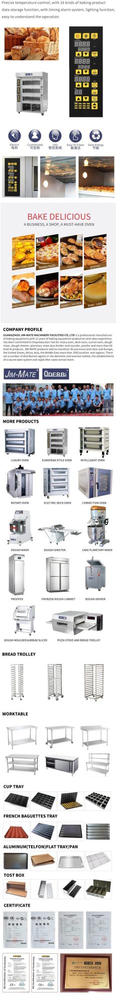 Bakery Equipment 3 Deck 6 Trays Commercial European Style Intelligent Electric Oven