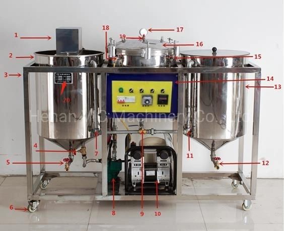 Factory supply palm edible oil refinery machine mini oil refinery