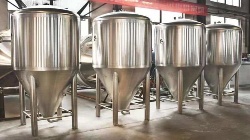 1000L 1500L Beer Fermentation Tank Conical Cooling Tank with Jacket