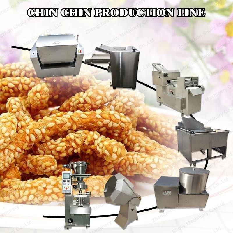 Automatic Chin Chin Cutting Frying Machine Chinchin Production Line