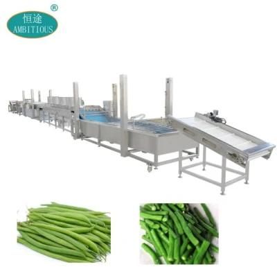 Vegetable Machine French Bean Washing Drying Blanching Cooling Line