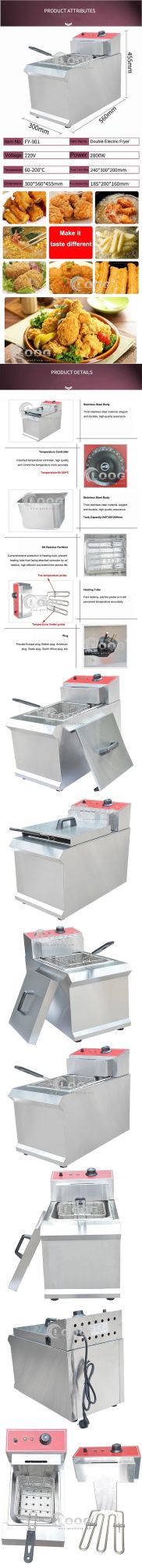 New Arrival Snack Machine Catering Equipment French Frying Maker Single Chips Chicken Fryer with Baskets