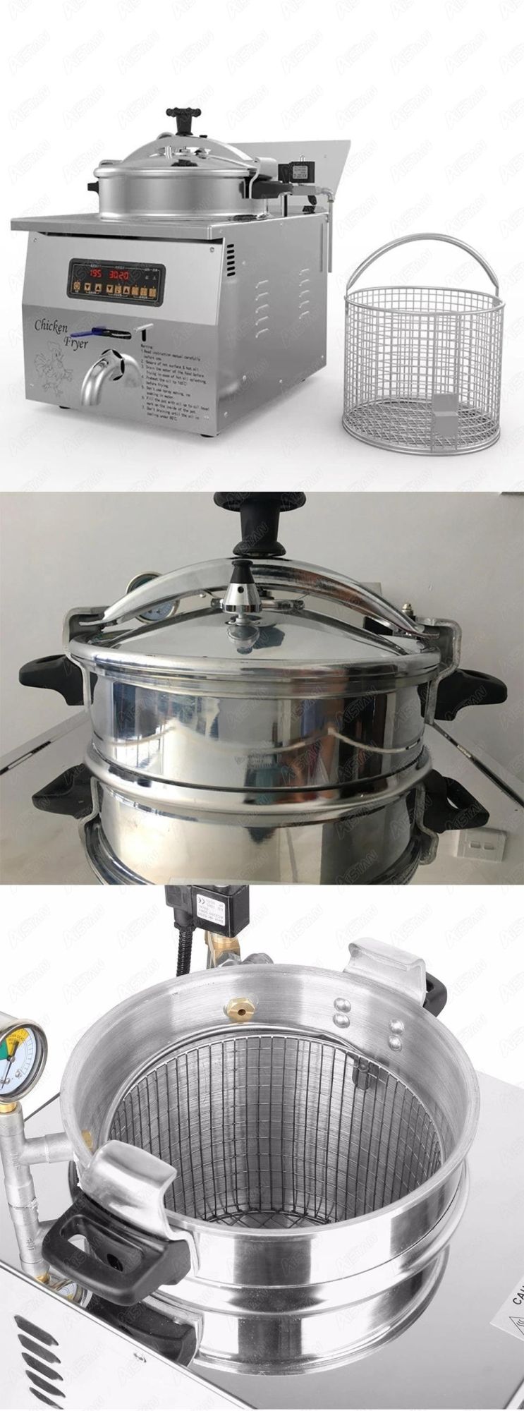 Mdxz22 Electric Chicken Chips Potato Pressure Deep Fryer with Digital Control Panel 220/110V 22L