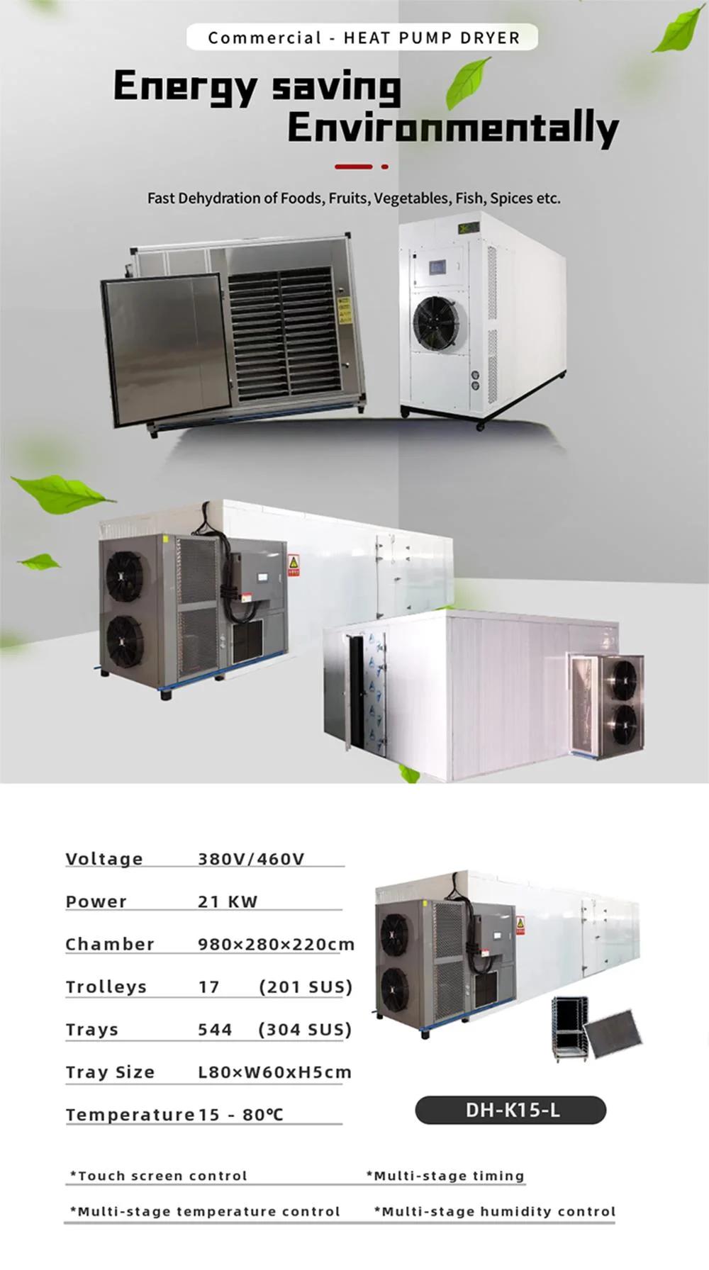 Hot Sale Ultra-High Capacity Heat Pump Dryer for Dehydrating Fruit,Vegetable, Fish,Spice,Noodles [Commercial Drying Machine, Drying Equipment, Dehydrator, Tray]