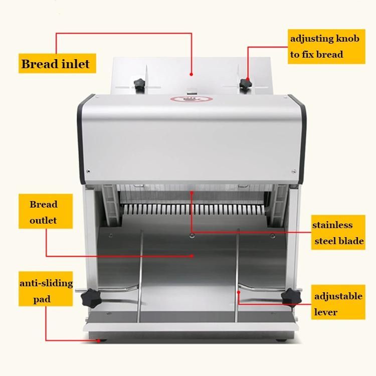 Industrial Bread Making Machines Toast Bakery Equipment Stainless Steel Toast Bread Slicer (31knives)