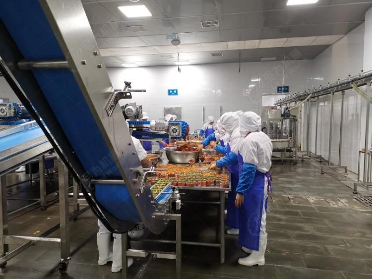 Tuna, Sardine Fish Chicken Meat Corned Beef Luncheon Meat Tin Can Processing Machine Canned Food Tomato Paste Production Line Machinery Canned Filling Machine