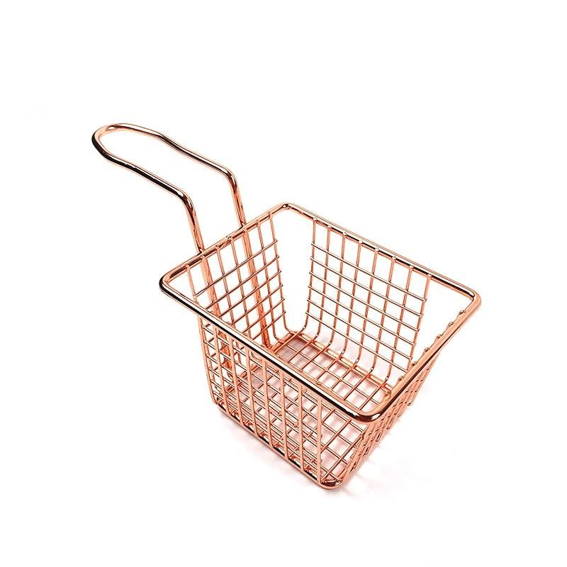 Gold Stainless Steel Mini Fryer Basket