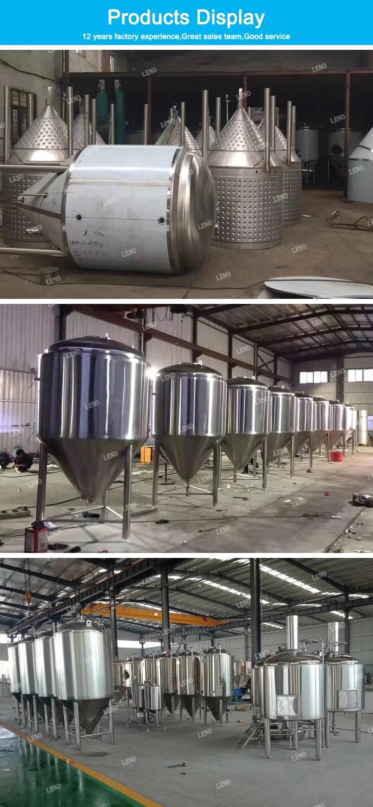 Leno 500L 2000liter 100 Gallon 10bbl 20bbl 50bbl Fermenting Equipment Distillation Brewery Conical Fermentor Brew Fermentation Tank Dimple Jacket Beer Fermenter